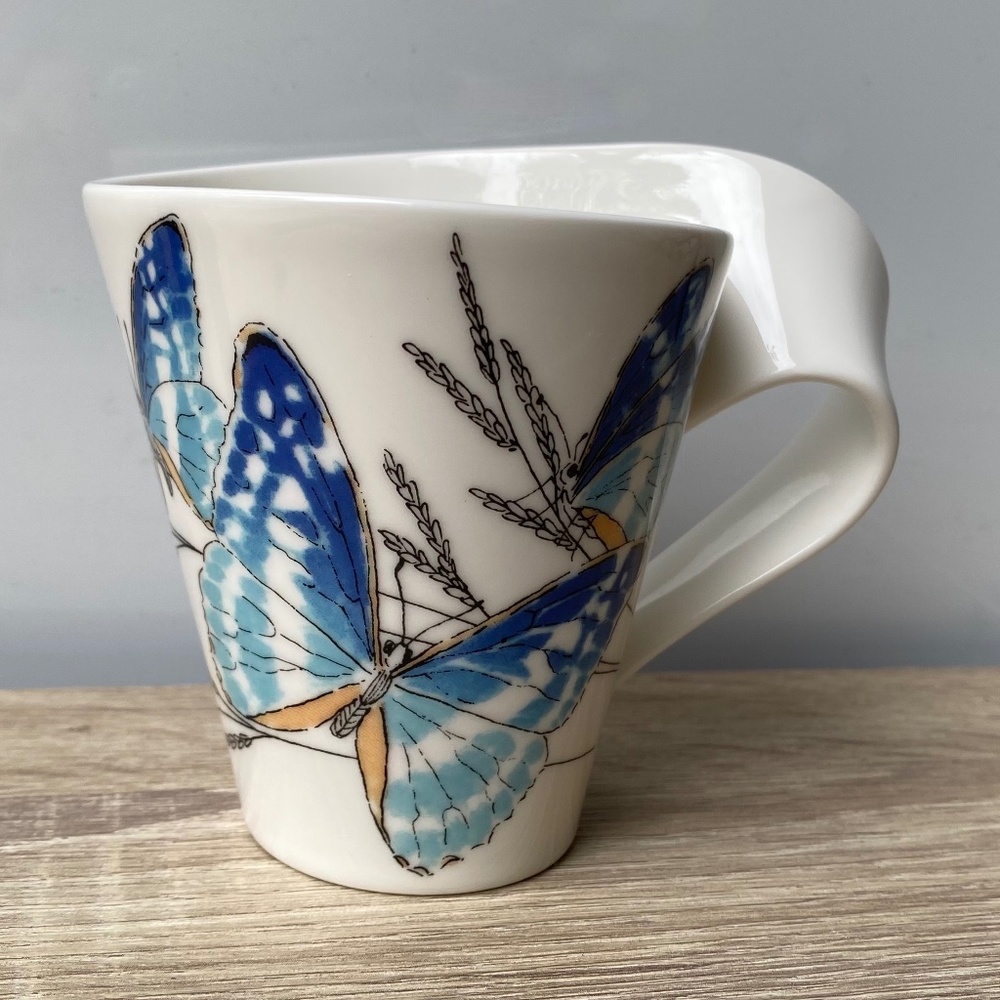 Villeroy & Boch NewWave Butterfly Coffee Mug, Caffè Morpho Cypris Moth Mug